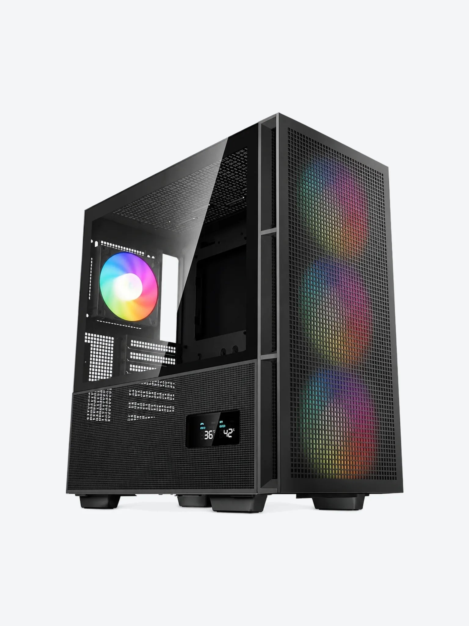 CASE GAMING RGB DEEPCOOL CH560 DIGITAL MID TOWER 3 VENTILADORES DE 140MM Y 1 DE 120MM CON VIDRIO LATERAL Y MALLA FRONTAL R-CH560-BKAPE4D-G1