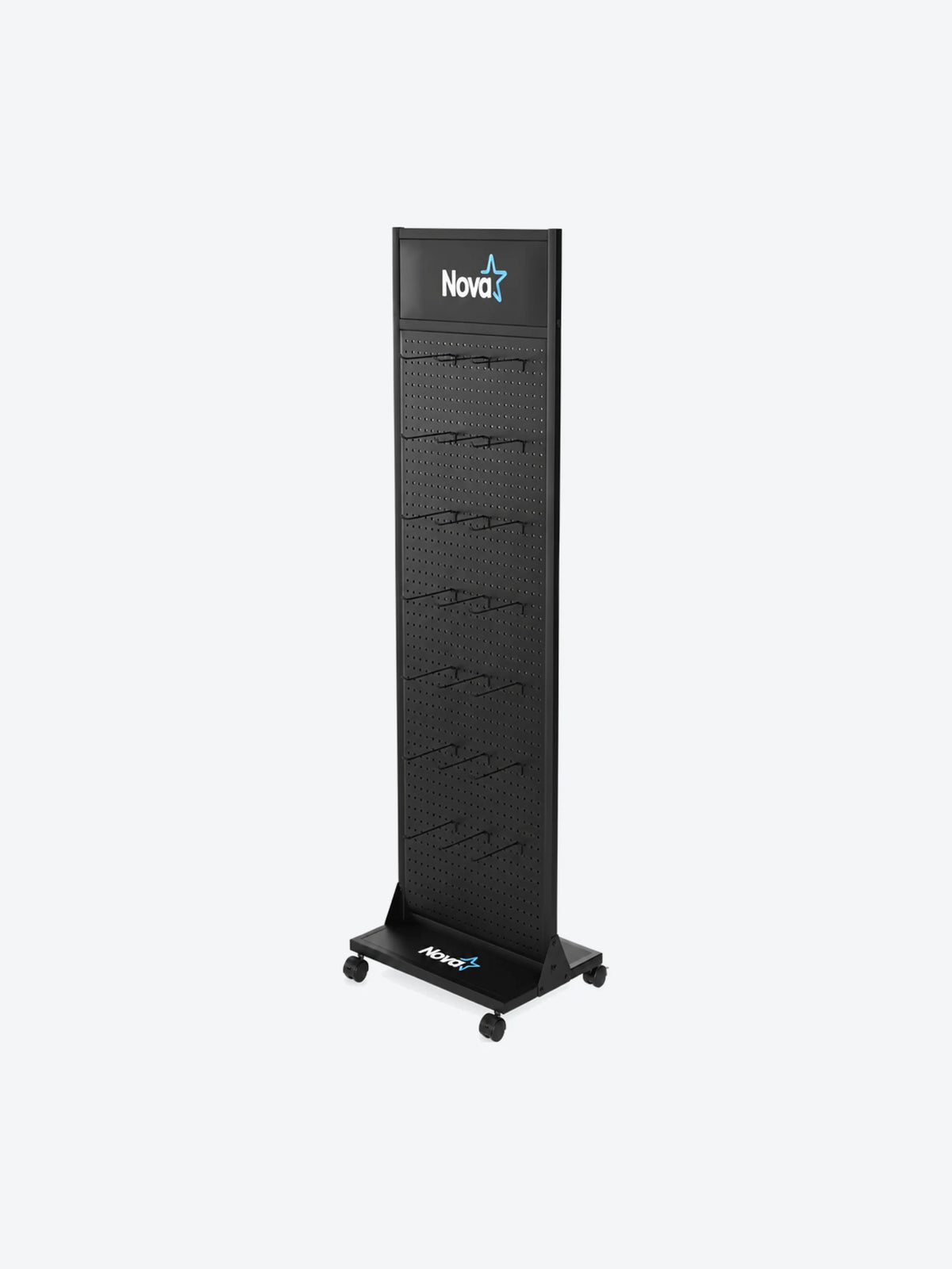 DISPLAY NOVA FD641700001C METÁLICO 600X400X1700MM 30 GANCHOS RUEDAS CON FRENO-1