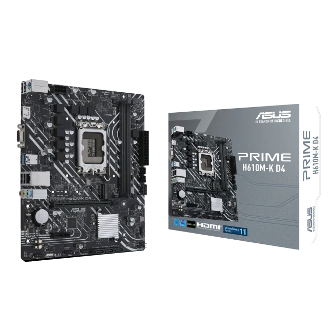Tarjeta Madre Asus Prime H610M-K D4 90MB1A10-M0EAY0 LGA1700 Intel H610 2*DDR4 Pcle x16 3.2 SATA HDMI/D-Sub-4