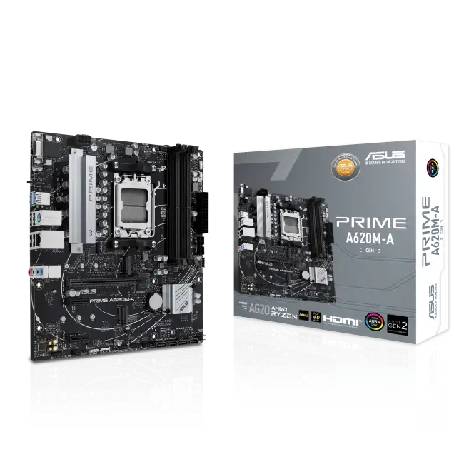 Tarjeta Madre Asus Prime A620M-A CSM AM5 AMD A620 4xDDR5 Pcle 4.0 DP/VGA/HDMI