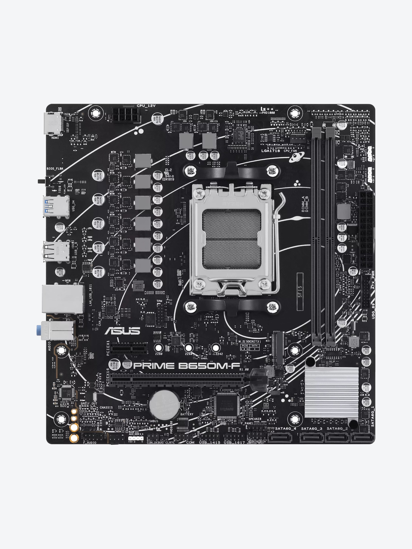 TARJETA MADRE ASUS PRIME B650M-F AM5 MICRO-ATX DDR5 90MB1HK0-M0EAY0 NEGRO-1
