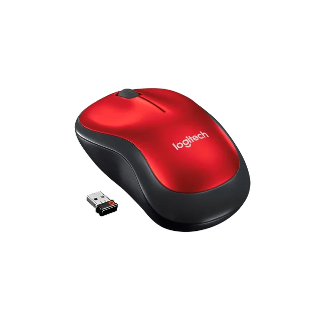 MOUSE M185 INALAMBRICO 2.4GHZ COLOR ROJO LOGITECH