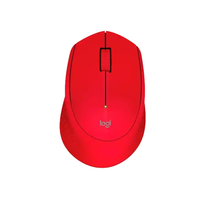 MOUSE M280 DIESTRO-OPTICO-3 BOTONES INALAMBRICO COLOR ROJO LOGITECH-1
