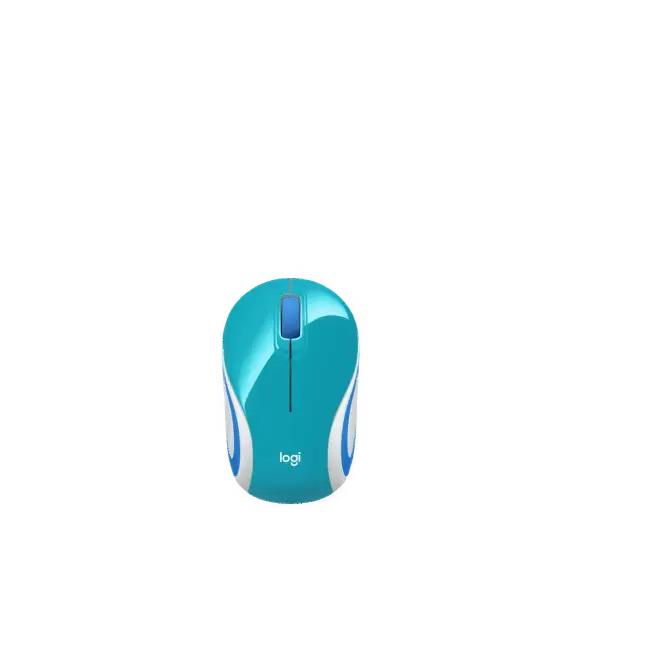 MOUSE M187 OPTICO 3 BOTONES INALAMBRICO COLOR BRIGHT TEAL LOGITECH-3