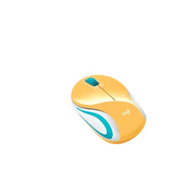 MOUSE M187 OPTICO 3 BOTONES INALAMBRICO COLOR BANANA LOGITECH-1