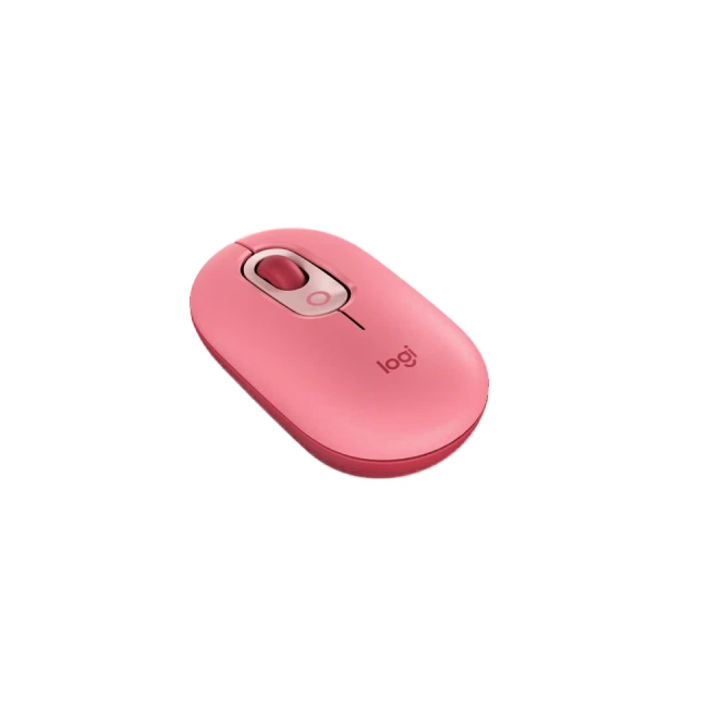 Mouse Logitech Pop Con Emoji Personalizado 4 Botones Inalambrico Bluetooth Color Rosa-3
