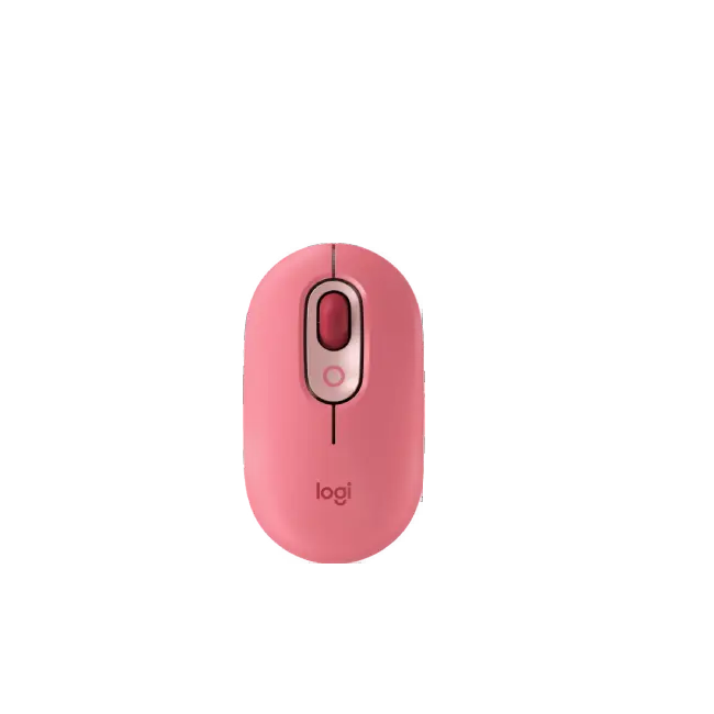 Mouse Logitech Pop Con Emoji Personalizado 4 Botones Inalambrico Bluetooth Color Rosa
