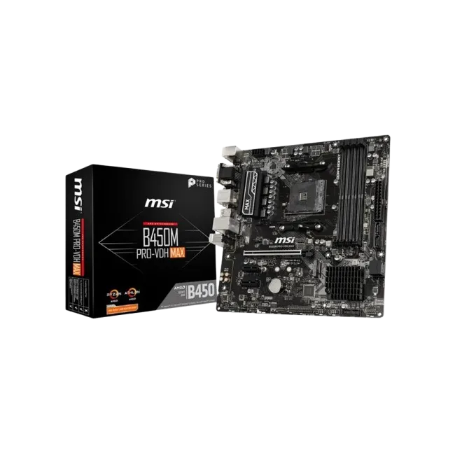 Tarjeta Madre MSI B450M PRO-VDH Max 911-7A38-063 AMD PCI Express 3.0 DDR4-1