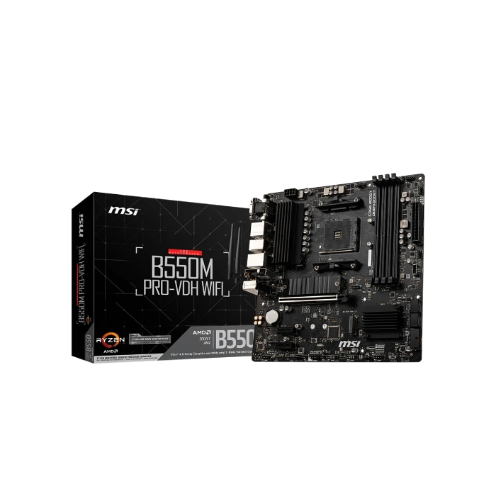 Tarjeta Madre MSI B550M PRO-VDH DDR4 AM4 MICRO-ATX DDR4 911-7C95-084 Color Negro