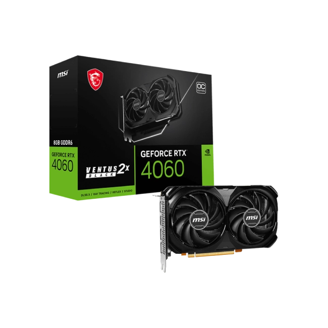 Tarjeta de Video MSI Geforce RTX 4060 912-V156-209 Ventus 2X Black 8GB-4