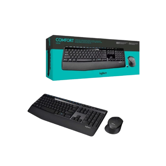 COMBO LOGITECH TECLADO Y MOUSE INALÁMBRICO MK345 NEGRO