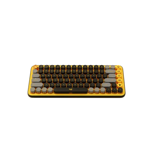 Teclado Logitech Pop Keys Inalambrico USB Bluetooth Ergonomico Mecanico Color Amarillo-4