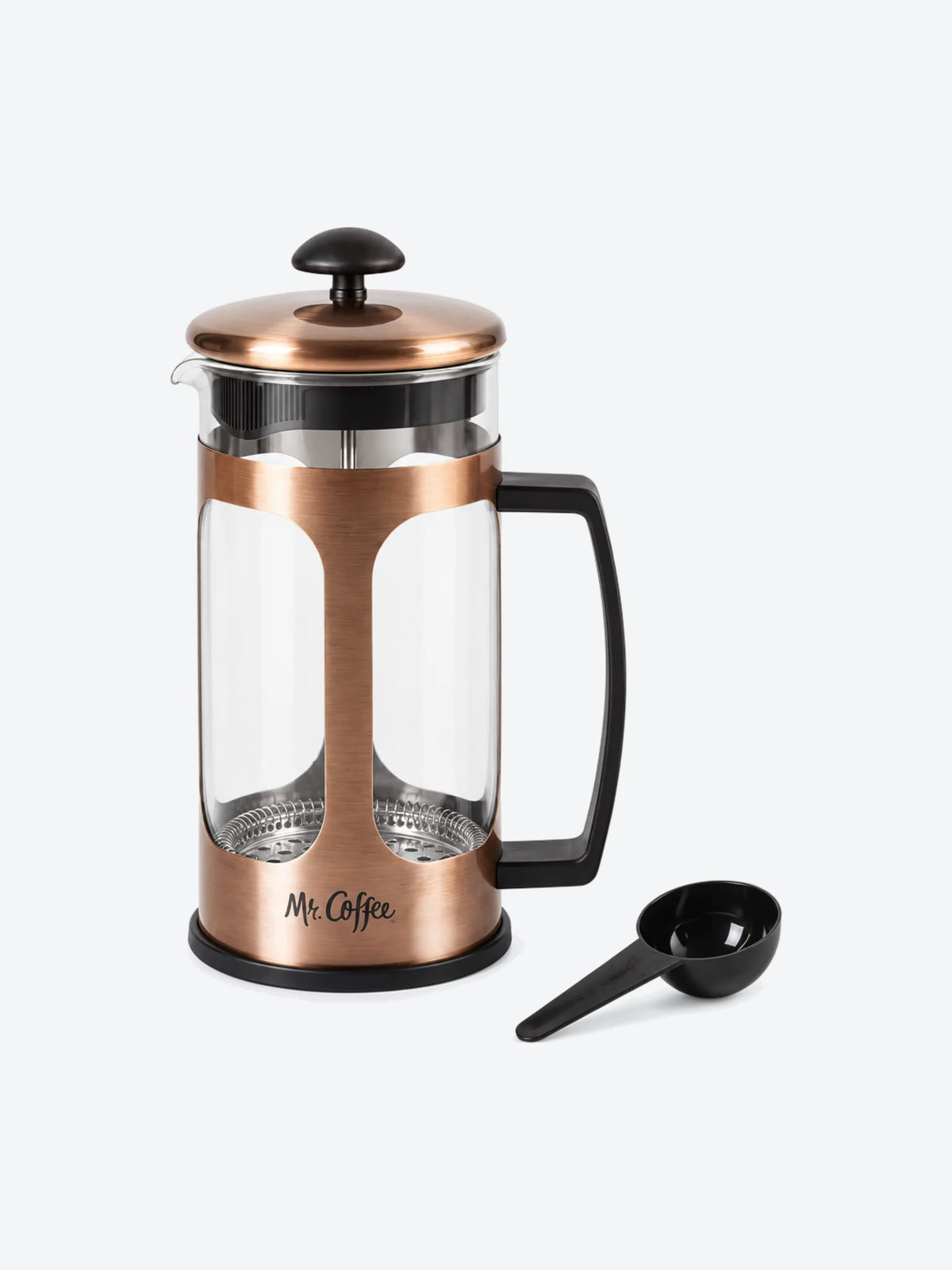 Prensa Francesa 30 Oz / 887 ml, Marco y tapa de acero inoxidable Filtro de malla fina - Mr Daily Brew - Color Bronce