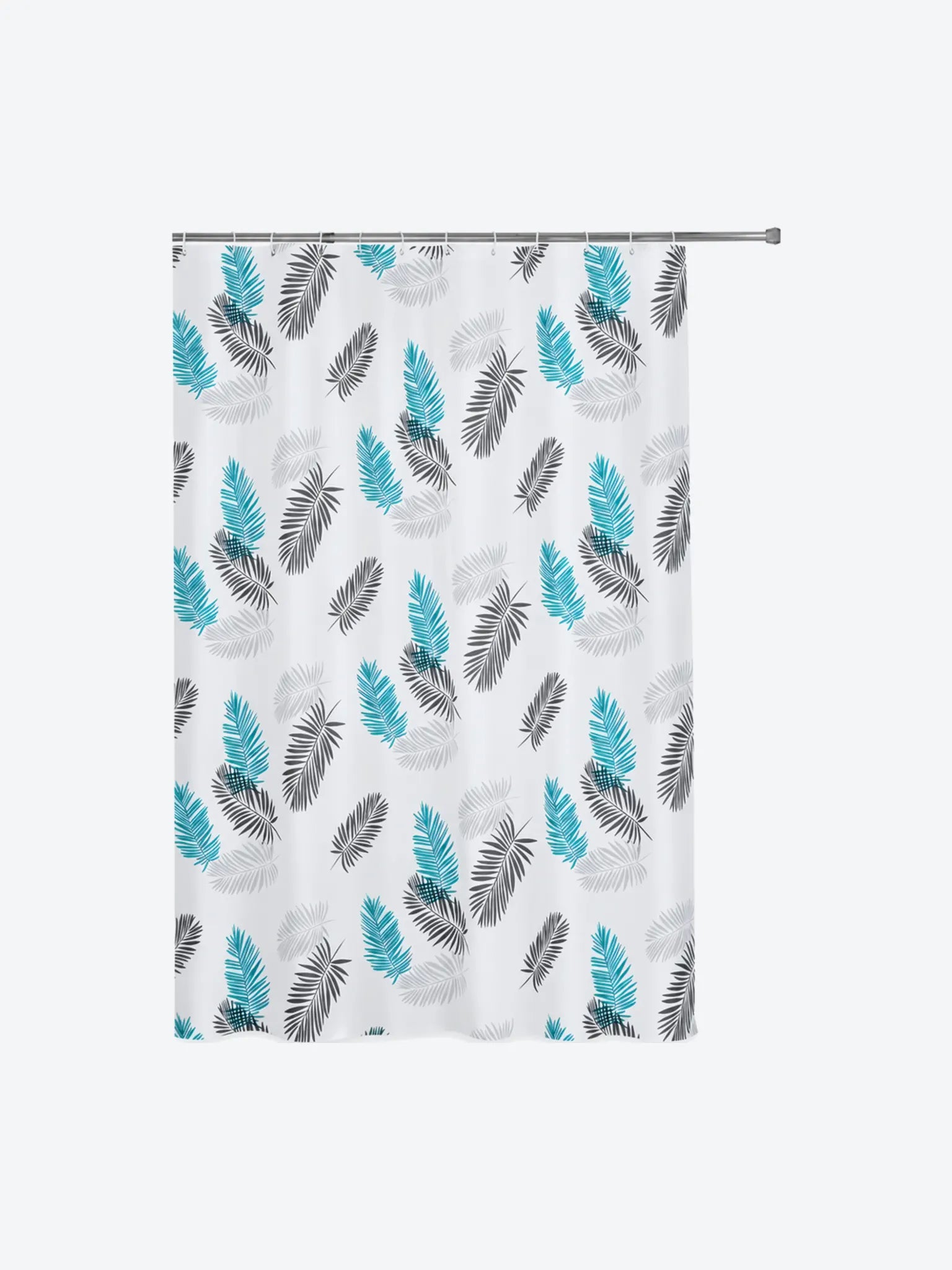 SET CORTINA DE DUCHA HOJAS PEVA 183X183 CM-1