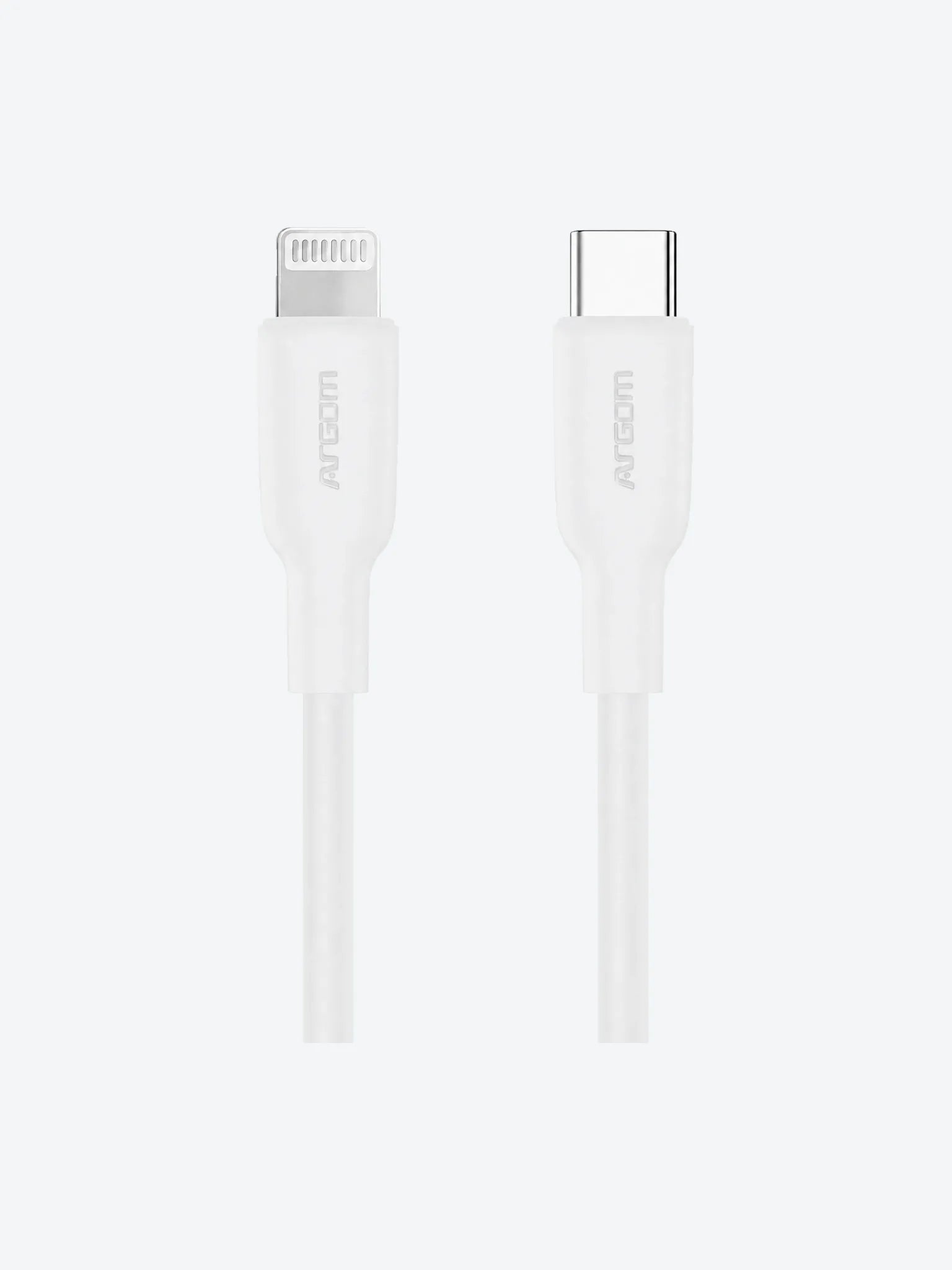 Cable Argom ARG-CB-0072WT Dura Flex Tipo C a Lightning 30W 1.8 Metros Silicona Color Blanco