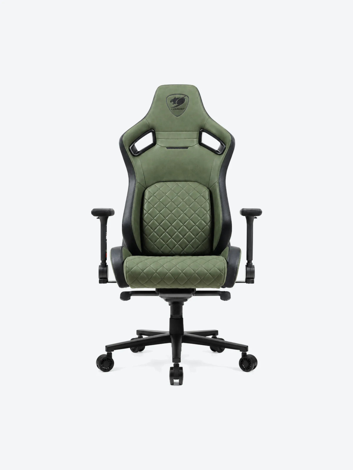 Silla Gaming Cougar Defensor S Verde Militar Negro-1