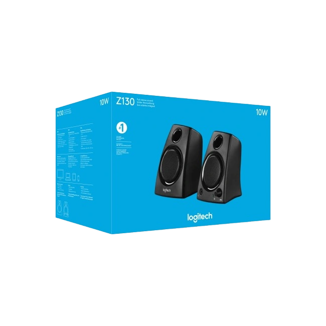 Bocina Logitech Z130 2.0 5 Watts RMS 3.5mm Color Negro-1