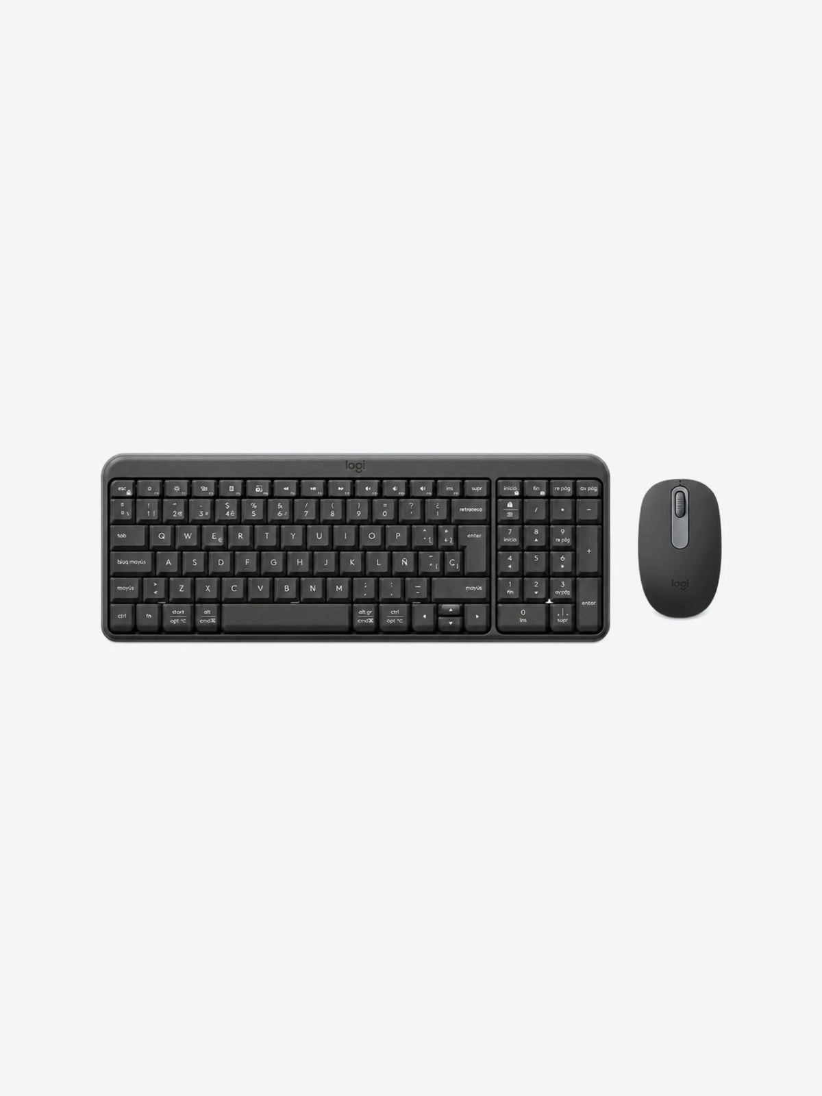 Logitech - MK250 Compact Bluetooth Wireless Combo - Spanish - Graphite