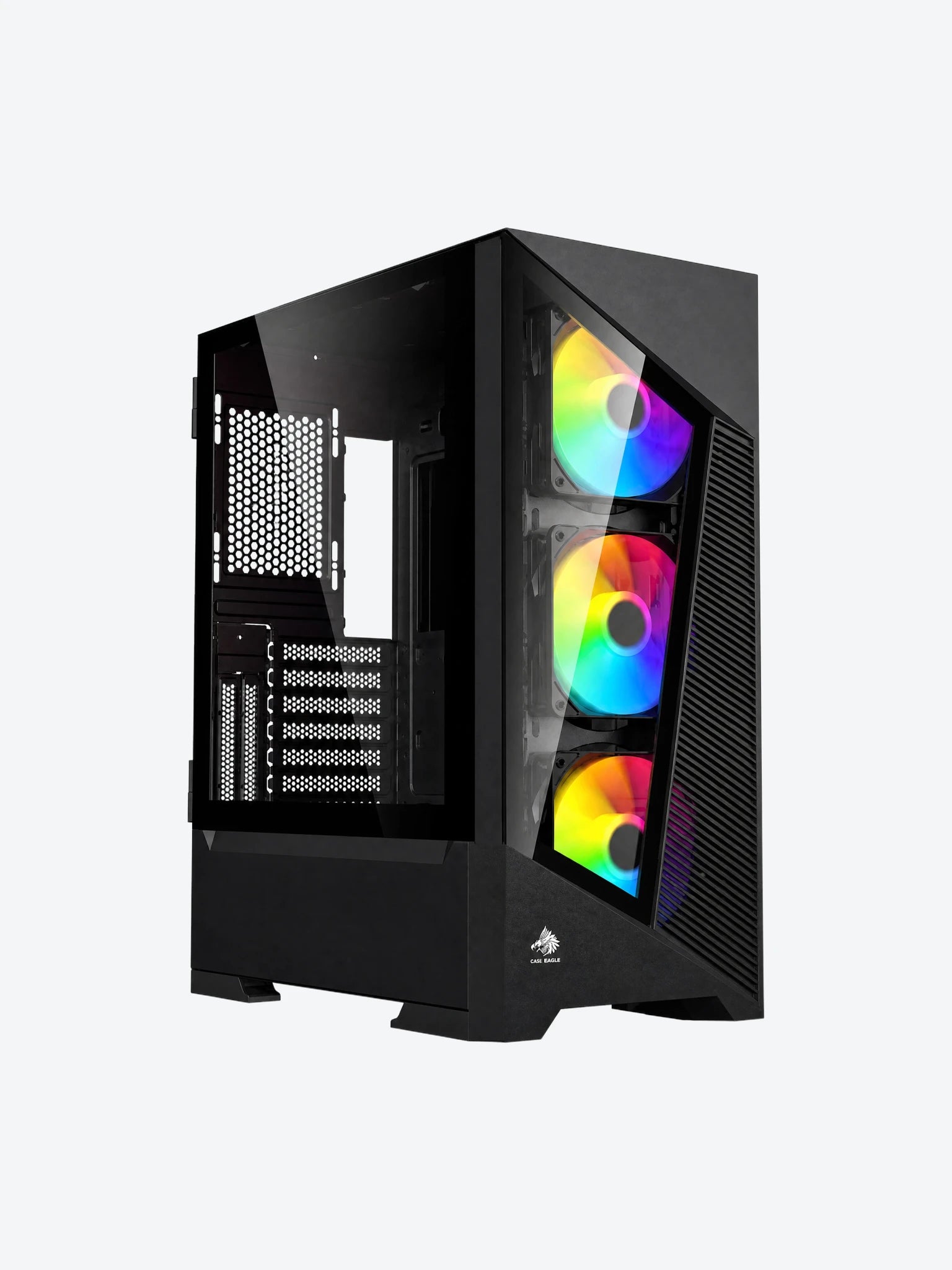 Case Eagle Warrior CG10AJRA001C MID Tower 3 Ventiladores con Vidrio Frontal y Lateral-1