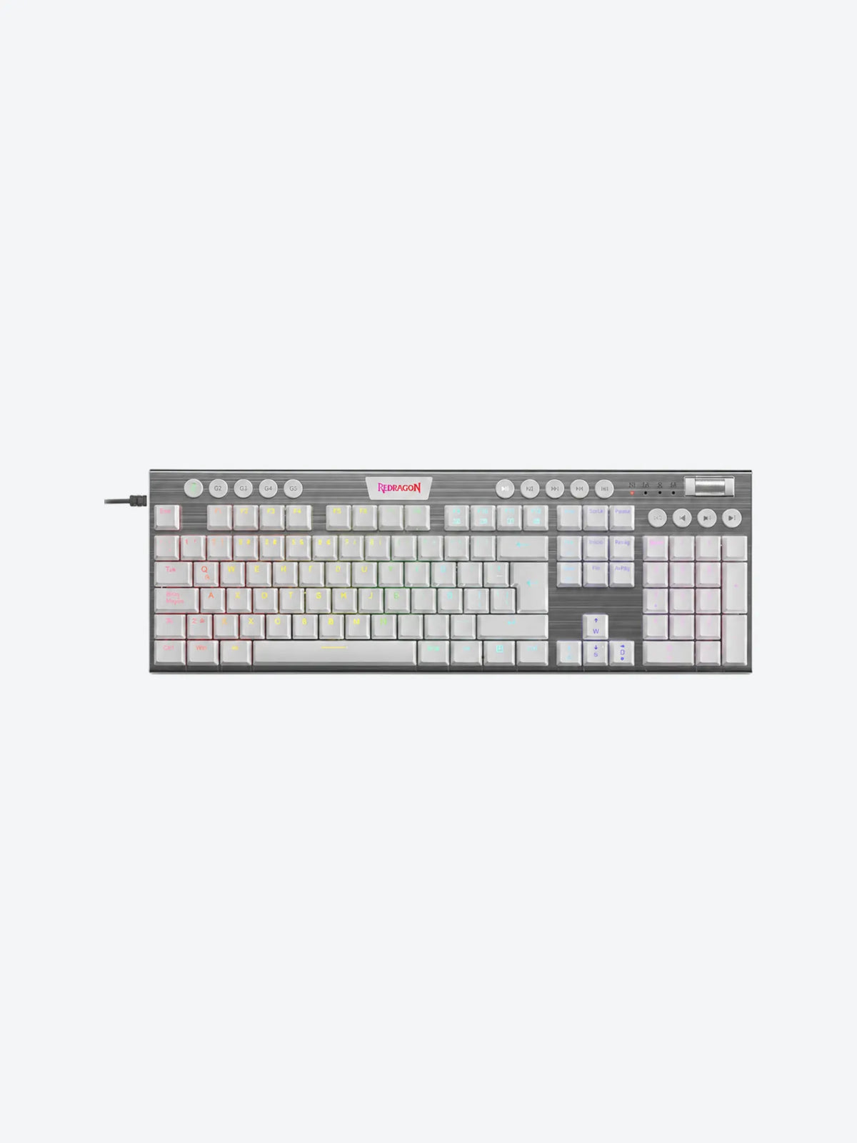 TECLADO GAMING RGB REDRAGON HORUS FS K619W MECÁNICO ALÁMBRICO  ESPAÑOL SWITCH ROJO