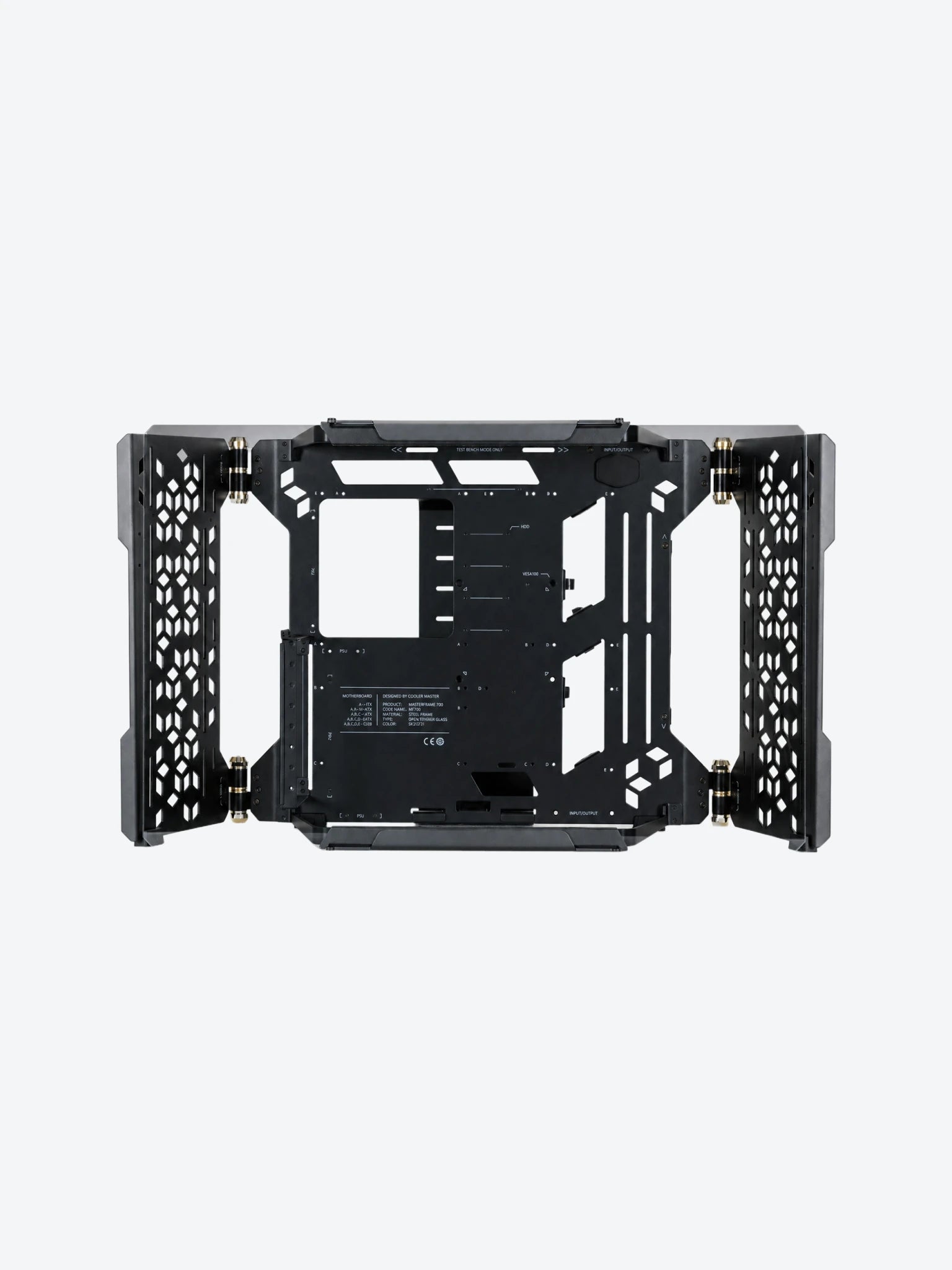 Case Cooler Master MasterFrame 700 MCF-MF700-KGNN-S00 Vidrio Templado Panoramico Compatible con VESA Color Negro