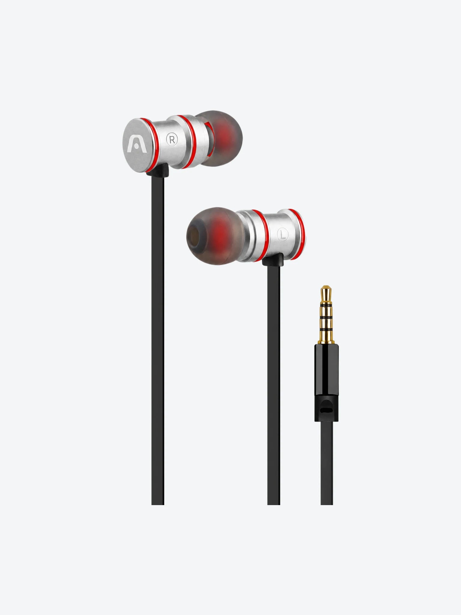 Auriculares Argom ARG-HS-0628SL Ultimate Sound Klass Magnetico Cable Plano Con Microfono Color Plateado-1