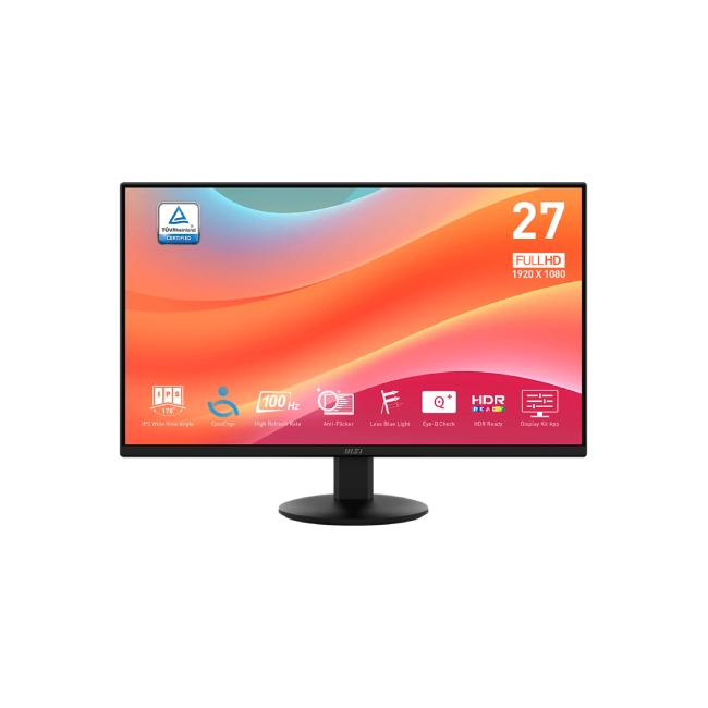Monitor Gaming MSI 27" PRO MP272L  9S6-3PD6CT-004  1920x1080  100Hz  1MS HDMI Color Negro-1
