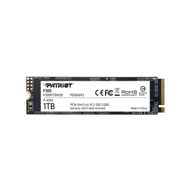 Disco Solido Interno Patriot P300 1TB M.2 Pvle Gen3 x4 P300P1TBM28-1