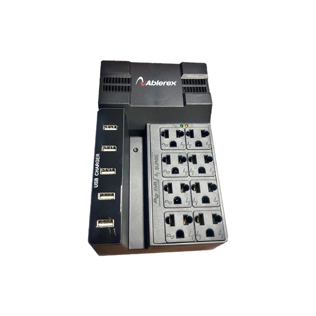 Regulador Ablerex 1200va/600w 120v | USB | 8 tomas-2