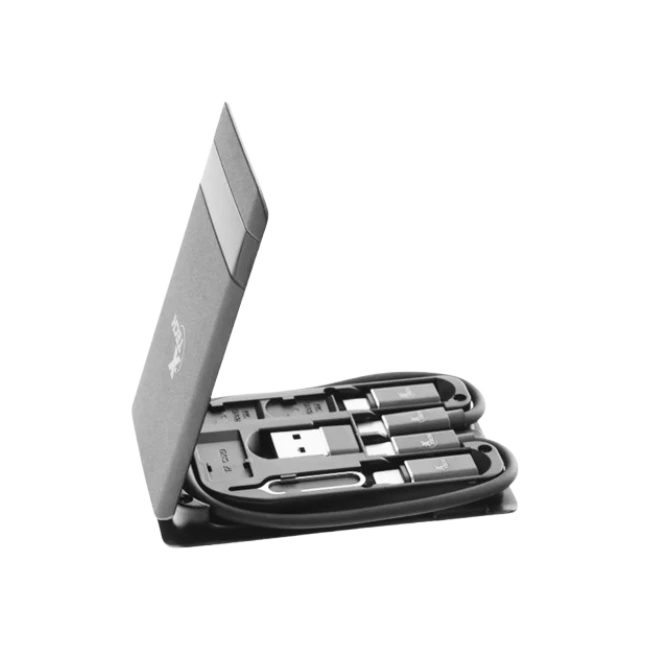 Xtech - USB type C Cable Kit - 24 pin USB-C - USB type C w adpt USB A - Micro USB - Lightning - 29 cm - Black - XTC-570