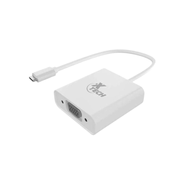Xtech - Display adapter - USB Type C - VGA - Glossy white - XTC-551