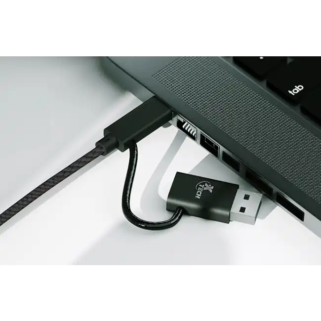 Xtech - USB cable - USB-C USB-A - USB Type C - 1.82 m - 2 in one braided XTC-532-2