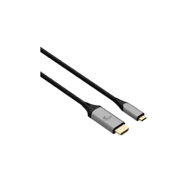 Xtech - USB cable - USB Type C - HDMI - 1.8 m - Black & silver - C male to HDMI male XTC-546-3
