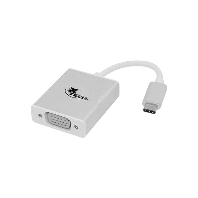 Xtech - Display adapter - USB Type C - VGA - Aluminum silver - XTC-552-1