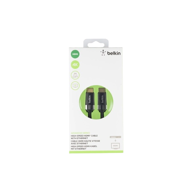 Belkin High Speed HDMI Cable - Cable HDMI con Ethernet - HDMI macho a HDMI macho - 2 m - compatibilidad con 4K-5