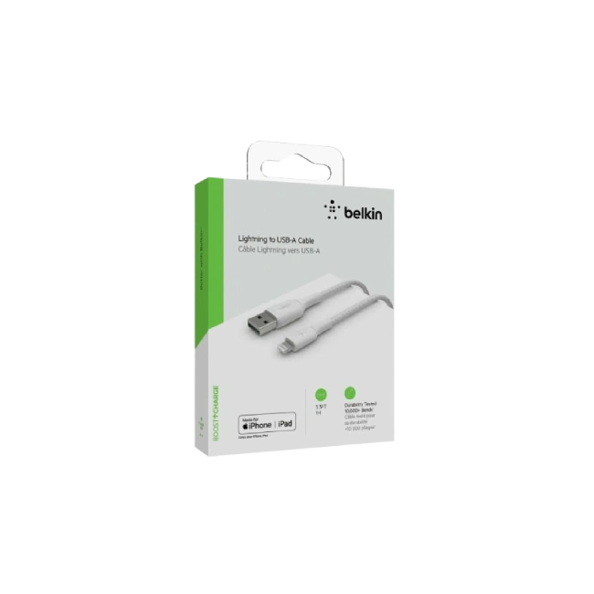 Belkin BoostCharge - Cable Lightning - Lightning macho a USB macho - 1 m - blanco-1
