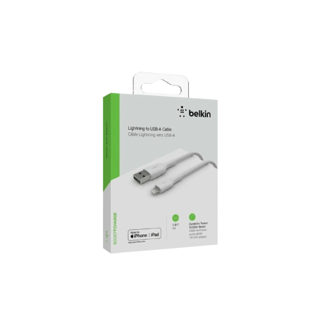 Belkin BoostCharge - Cable Lightning - Lightning macho a USB macho - 1 m - blanco-1