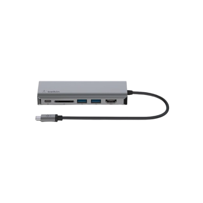 Belkin CONNECT 6-in-1 Multiport Hub - Estación de conexión - USB-C - 1GbE-2