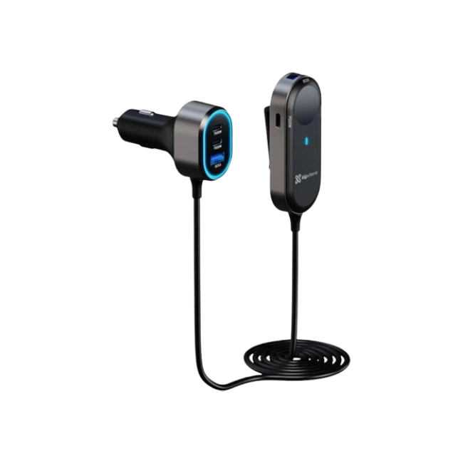 Klip Xtreme KCC-100 - Car power adapter - 100 Watt - 4x 24pin USB-C / 2x 9pin USB-A - Cellular phone / Tablet - Car - Para Smartphones, tablets, small devices-3