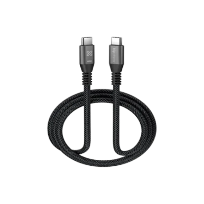 Klip Xtreme - USB cable - 24 pin USB-C - 1 m - Black - 60W Braided Fast charging-4