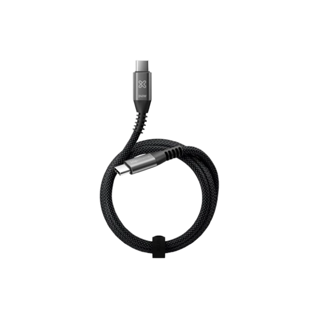 Klip Xtreme - USB cable - 24 pin USB-C - 1.8 m - Black - 240W Braided Fast Charging
