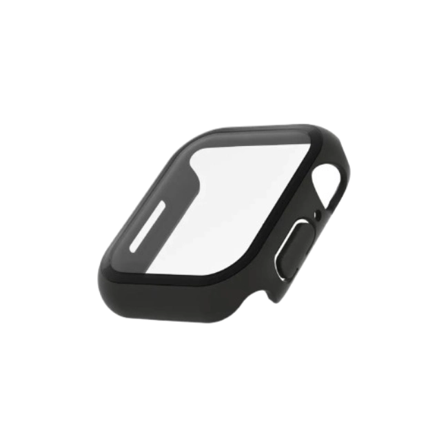 Belkin SCREENFORCE TemperedCurve - Amortiguador para reloj inteligente - protector de pantalla - policarbonato, cristal templado (9H) - negro - para Apple Watch (40 mm, 41 mm)-1