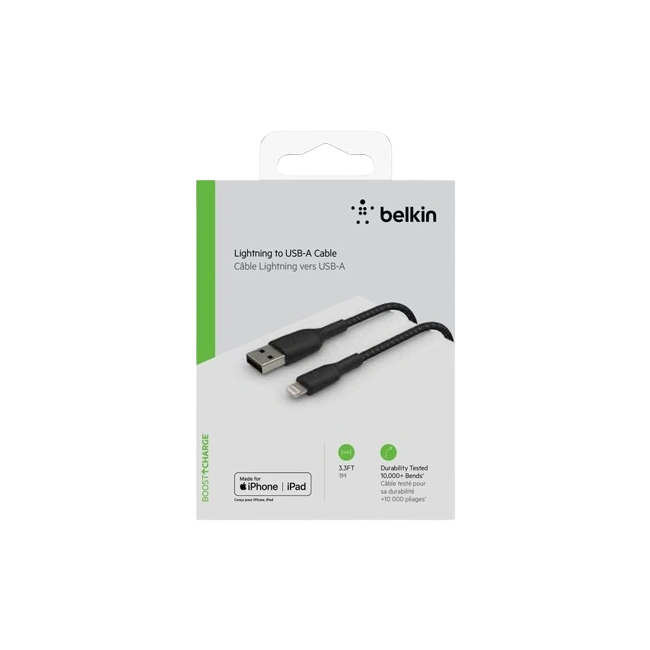 Belkin BoostCharge - Cable Lightning - USB macho a Lightning macho - 1 m - negro