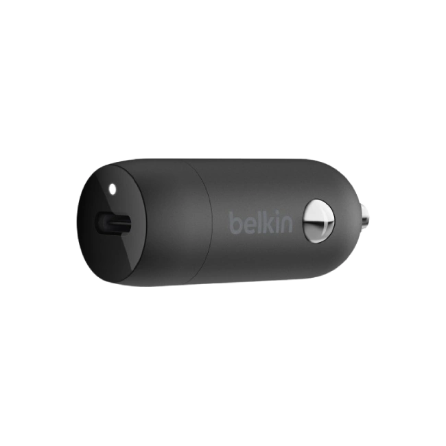 Belkin - Adaptador de corriente para el coche - 30 vatios - 3 A - Fast Charge, Suministro de energía 3.1 (24 pin USB-C) - negro