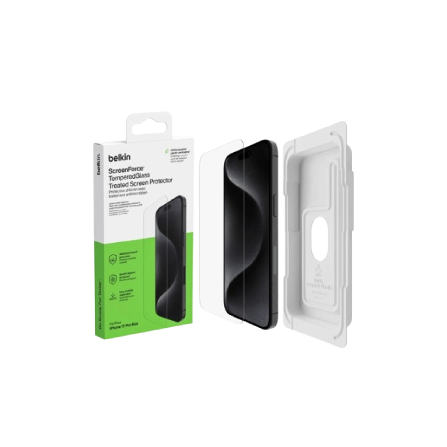 Belkin ScreenForce - Protector de pantalla para telefono movil - tratado - cristal - para Apple iPhone 15-2
