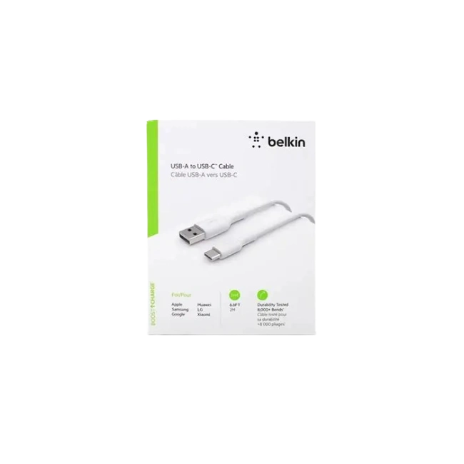 Belkin - Cable Braided - USB-C to USB-A Cable 2M WH-2