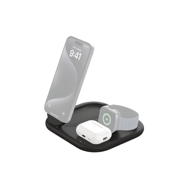 Belkin - Battery charger - 15 Watt - Lithium - Para Universal - 3 in 1 Foldable - Black-2