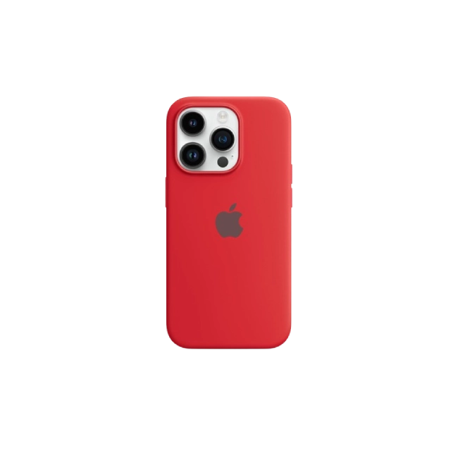 Apple - (PRODUCT) RED - carcasa trasera para teléfono móvil - compatibilidad con MagSafe - silicona - rojo - para iPhone 14 Plus-1