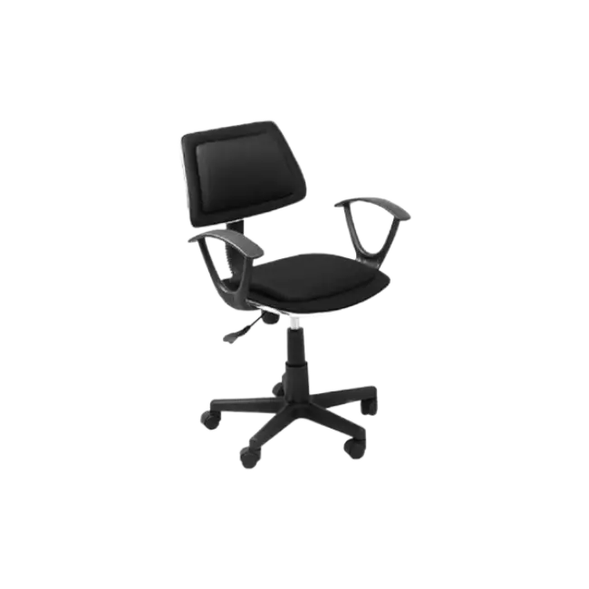 Silla Xtexh Secretarial Roma con ReposaBrazos Color Negro-3