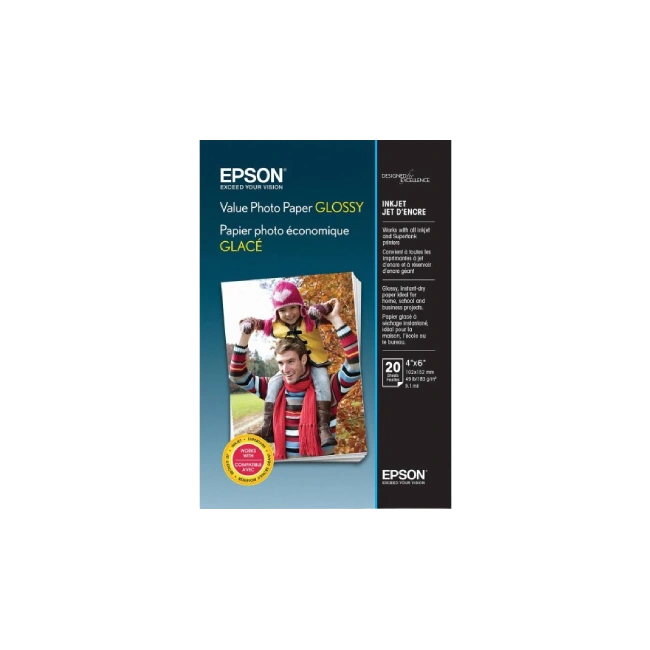 Epson Value Photo Paper Glossy - Glossy - 101.6 x 152.4 mm 20 sheet(s) photo paper - S400032-2